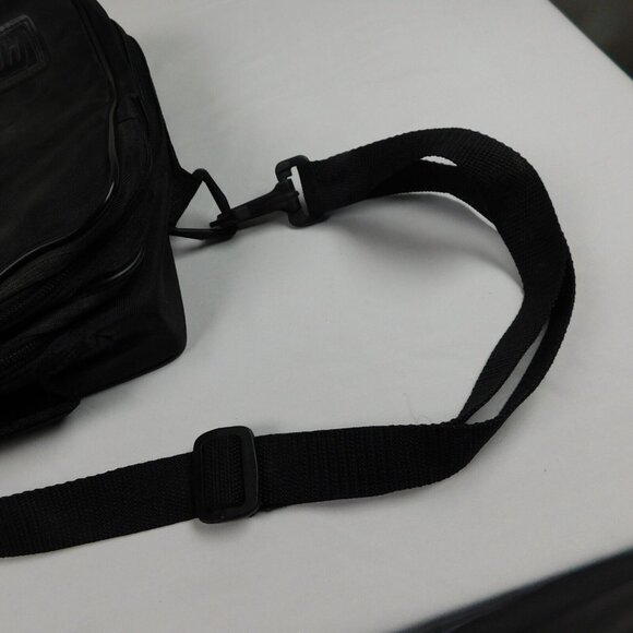 Black Soft Cassette Tape Carrying Case Bag Adjustable Strap MM Holds 10 Tapes - Picture 4 of 9